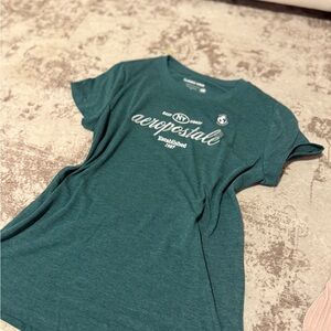 Aeropostale Teal Logo Tee